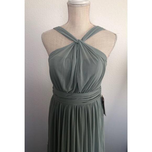 Birdy Grey Kiko Mesh Sage Green Gown - M - Picture 3 of 7